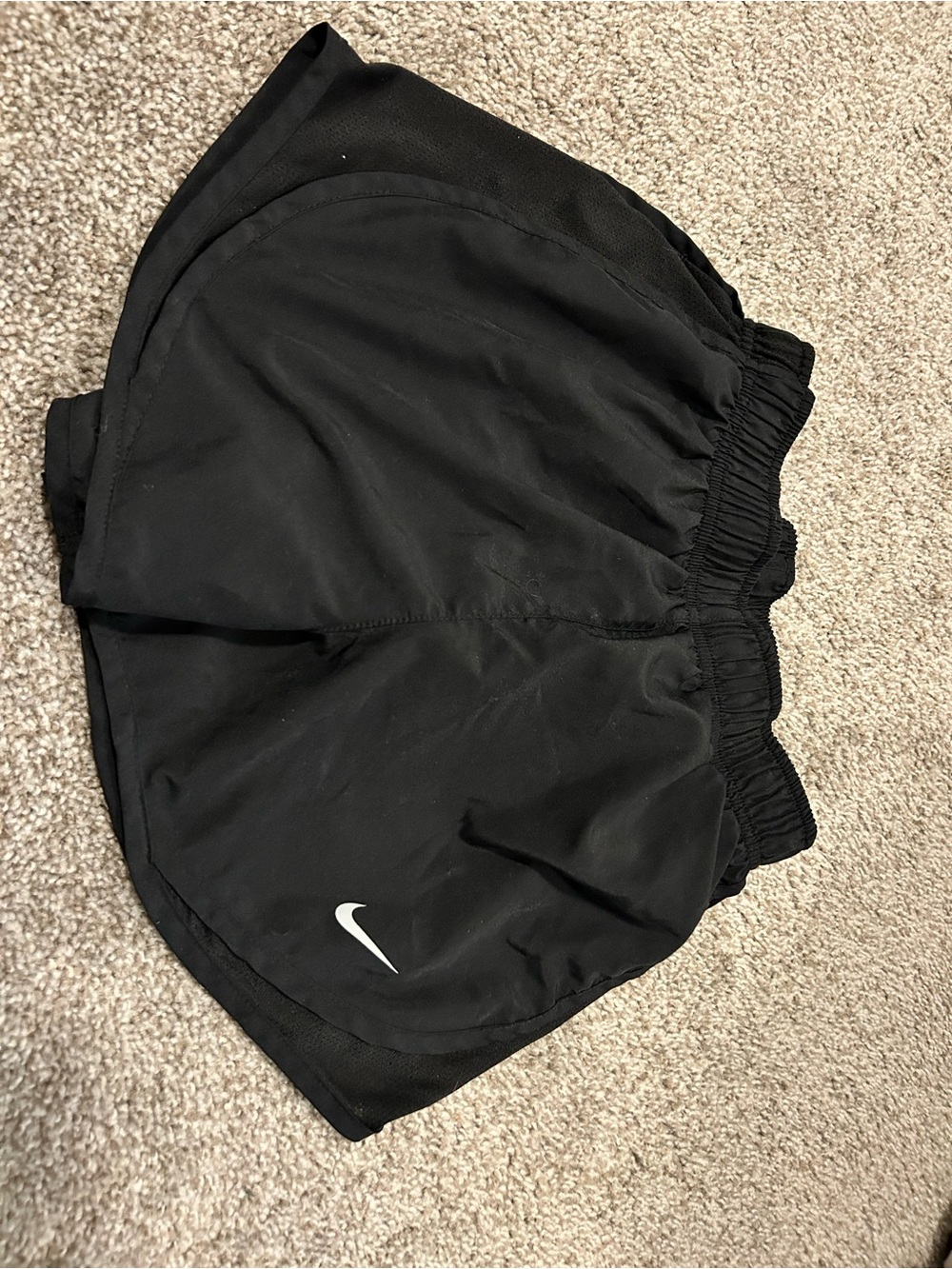 Nike Black Running Shorts with White Swoosh